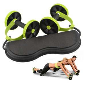 RUEDAS ABDOMINALES CON ELÁSTICOS DE RESISTENCIA REVOFLEX XTREME MOVIFIT (INCLUYE BOLSA DE VIAJE Y GUÍA DE EJERCICIOS)